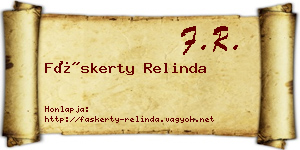 Fáskerty Relinda névjegykártya